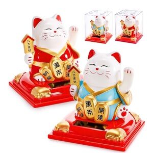 Lucky Cat Waving Arm Figurine